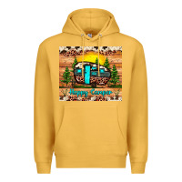 Mustard happy camper Premium Hoodie - JahusDesignShop