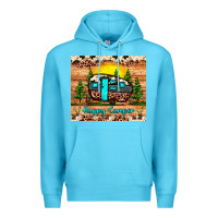 Ocean Blue happy camper Premium Hoodie - JahusDesignShop