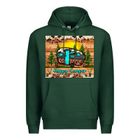 Sports Green happy camper Premium Hoodie - JahusDesignShop