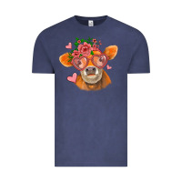 Vintage Denim valentines day orange cow Vintage Tee - Jasminsmagicworld
