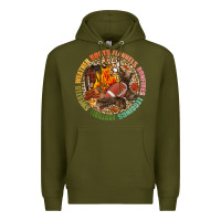 Army Green Boots flannels bonfires leggins football Premium Hoodie - NancyCooperArtShop