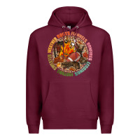 Burgundy Boots flannels bonfires leggins football Premium Hoodie - NancyCooperArtShop