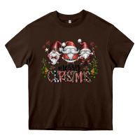 Chocolate Brown merry christmas Heavy Core Tee - CowhideDigitalArt