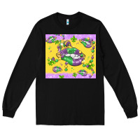Black mardi gras lips Long Sleeve Tee - MaliasSmallBusiness