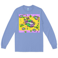 Colony Blue mardi gras lips Long Sleeve Tee - MaliasSmallBusiness
