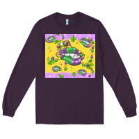 Plum mardi gras lips Long Sleeve Tee - MaliasSmallBusiness