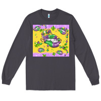 Smoke mardi gras lips Long Sleeve Tee - MaliasSmallBusiness
