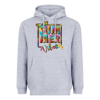 Heather Grey summer vibes Heavyweight Hoodie - NancyCooperArtShop