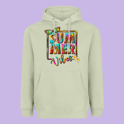 Summer Vibes Heavyweight Hoodie Designed By Nancycooperartshop