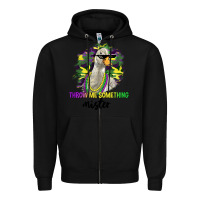 Black throw me something mister Zipper Hoodie - LillyAllenDesigns