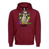 Burgundy throw me something mister Zipper Hoodie - LillyAllenDesigns