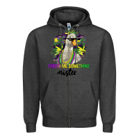 Charcoal Heather throw me something mister Zipper Hoodie - LillyAllenDesigns