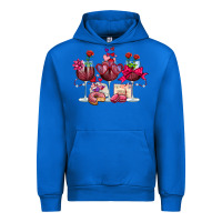 Cobalt valentine's day wine glasses Urban Hoodie - OliviaCreatesArt
