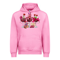 Fuchsia Pink valentine's day wine glasses Urban Hoodie - OliviaCreatesArt