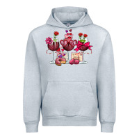 Heather Grey valentine's day wine glasses Urban Hoodie - OliviaCreatesArt