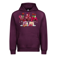 Mauve Wine valentine's day wine glasses Urban Hoodie - OliviaCreatesArt