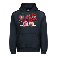 Navy valentine's day wine glasses Urban Hoodie - OliviaCreatesArt