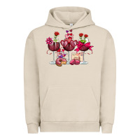 Pigment French Oak valentine's day wine glasses Urban Hoodie - OliviaCreatesArt