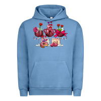 Pigment Pebble Blue valentine's day wine glasses Urban Hoodie - OliviaCreatesArt