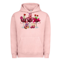 Pigment Salmon valentine's day wine glasses Urban Hoodie - OliviaCreatesArt