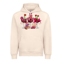 Sandshell valentine's day wine glasses Urban Hoodie - OliviaCreatesArt