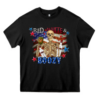 Black Red white boozy 4th of july Heavy Core Tee - CowGirlArtShop