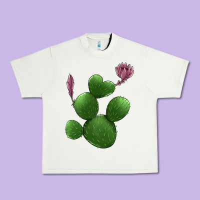Heart Cactus Urban Heavy Tee Designed By Jasminsmagicworld