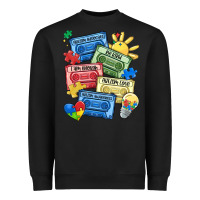 Black autism cassette tapes Heavyweight Sweatshirt - MaliasSmallBusiness