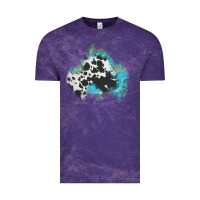 Cloud Purple cowhide turquoise patch Vintage Tee - AdoDesignShop