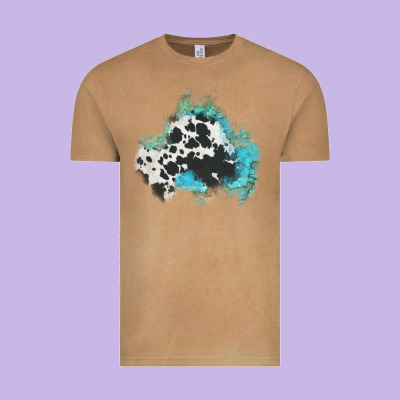 Cowhide Turquoise Patch Vintage Tee Designed By Adodesignshop