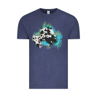 Vintage Denim cowhide turquoise patch Vintage Tee - AdoDesignShop