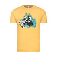 Vintage Mustard cowhide turquoise patch Vintage Tee - AdoDesignShop