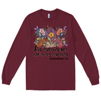 Burgundy his mercies are new every morning Long Sleeve Tee - MaliasSmallBusiness
