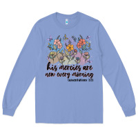 Colony Blue his mercies are new every morning Long Sleeve Tee - MaliasSmallBusiness