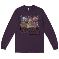 Plum his mercies are new every morning Long Sleeve Tee - MaliasSmallBusiness