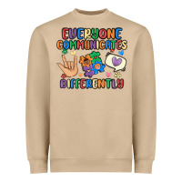 Mushroom everyone communicates differently Heavyweight Sweatshirt - MaliasSmallBusiness