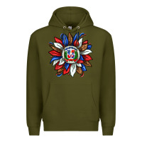 Army Green dominican sunflower Premium Hoodie - texasbilliewilder