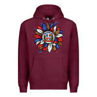 Burgundy dominican sunflower Premium Hoodie - texasbilliewilder