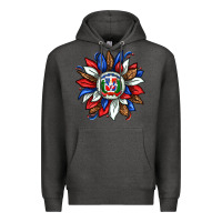 Charcoal Heather dominican sunflower Premium Hoodie - texasbilliewilder