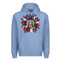 Colony Blue dominican sunflower Premium Hoodie - texasbilliewilder