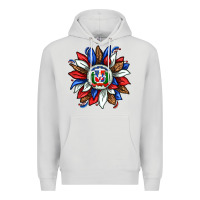 Dove Grey dominican sunflower Premium Hoodie - texasbilliewilder