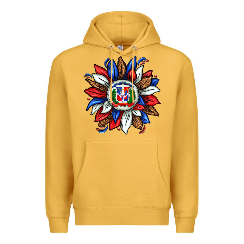 Dominican Sunflower Premium Hoodie by texasbilliewilder | Teevron
