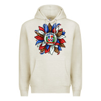 Oatmeal Heather dominican sunflower Premium Hoodie - texasbilliewilder