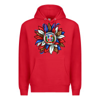 Red dominican sunflower Premium Hoodie - texasbilliewilder