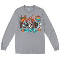 Heather Grey best teacher ever Long Sleeve Tee - JahusDesignShop
