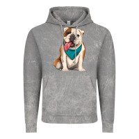 Cloud Rock english bulldog Vintage Hoodie - Artiststas