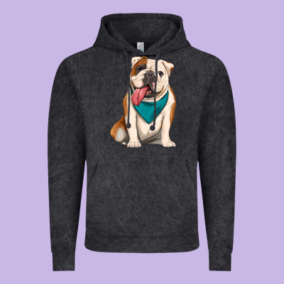 English Bulldog Vintage Hoodie Designed By Artiststas