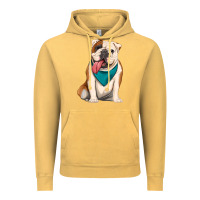 Vintage Mustard english bulldog Vintage Hoodie - Artiststas