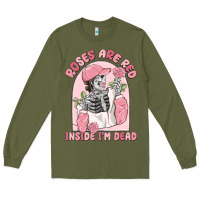 Army Green roses are red inside i'm dead Long Sleeve Tee - MaliasSmallBusiness