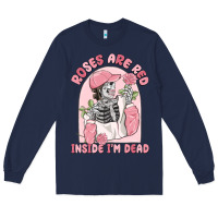 Navy roses are red inside i'm dead Long Sleeve Tee - MaliasSmallBusiness